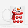 6379MFR1 mug noel personnalise mamie papy bonhomme de neige et coeur rouge 6379mtpaa