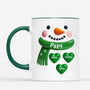 6379MFR2 mug noel personnalise mamie papy bonhomme de neige et coeur rouge 6379mtpaa