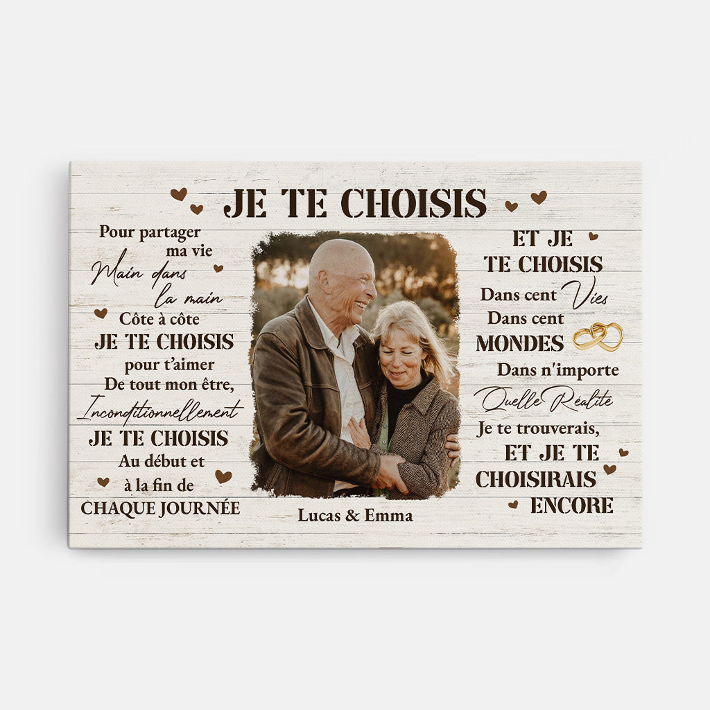 6386CFR1 toile personnalisee couple avec photo je te choisis 6386c8tag