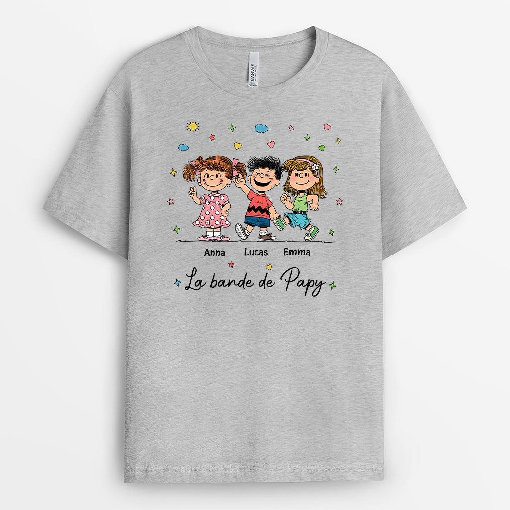 6395AFR2 t shirt bd personnalise pour mamie et papy la bande a mamie 6395atyca
