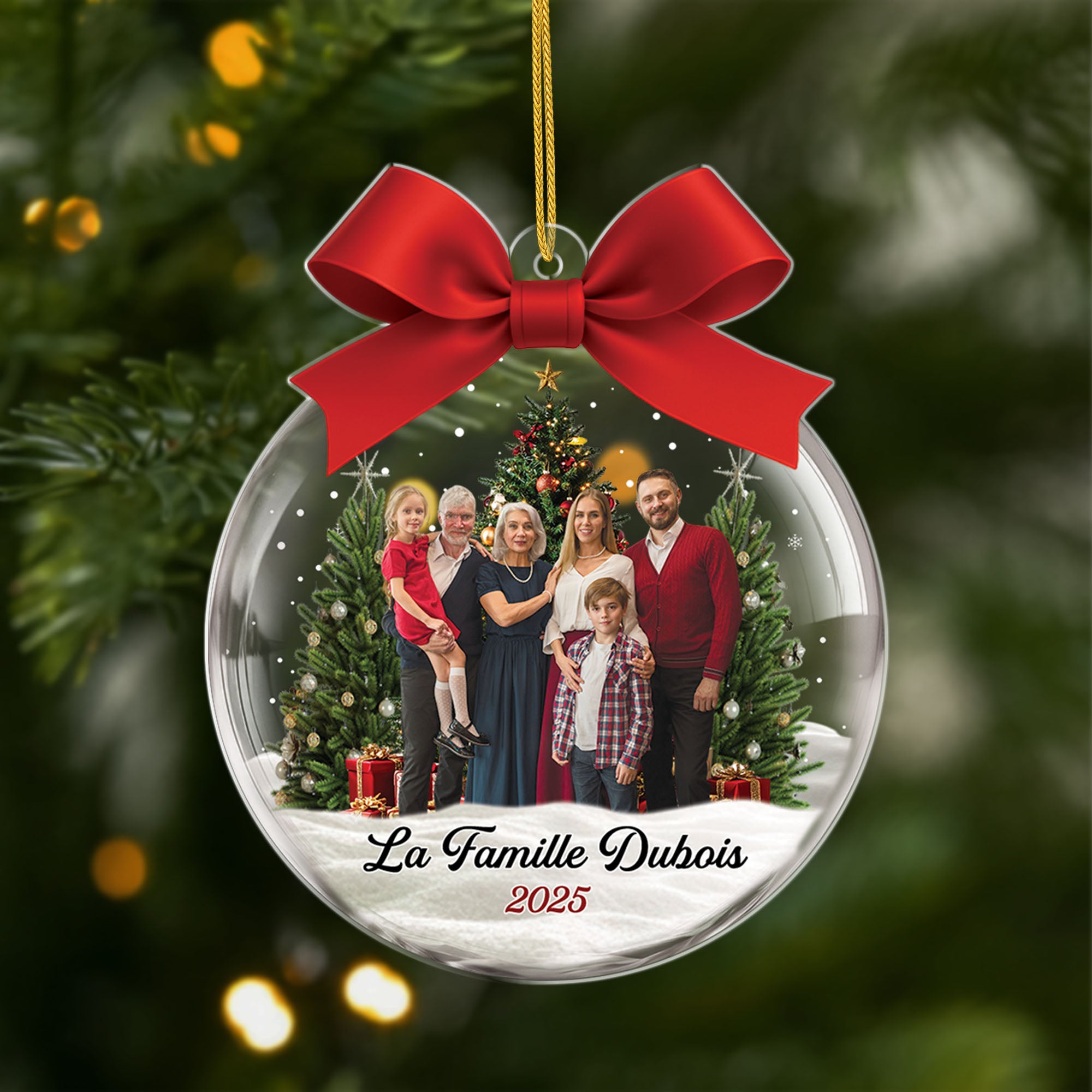 6400OFR1 effet dimpression 3d ornement noel acrylique personnalise avec photo famille est le plus beau cadeau 6400o3qqi