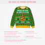 6402WFR5 pull de noel moche personnalise drole pour femme et homme sapin a pizza 6402wtvma