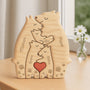 6403QFR2 puzzle en bois personnalise pour parents et grands parents famille ours avec patte 6403q8hai