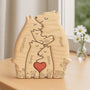 6403QFR2 puzzle en bois personnalise pour parents et grands parents famille ours florale 6403q8hai