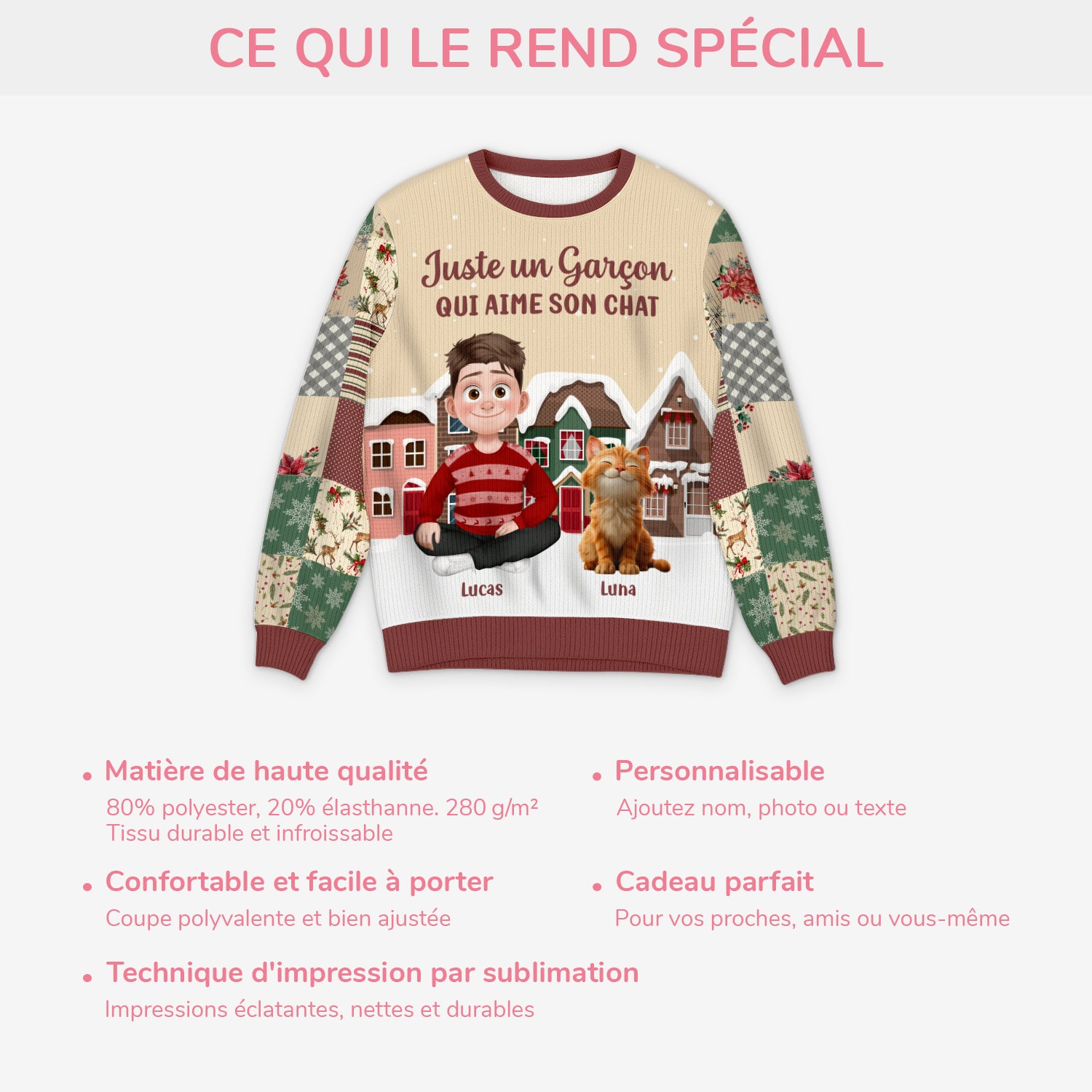 6405WFR5 pull de noel moche personnalise juste une fille qui aime son chat 6405wtvzd_c3cdab18 dab9 4830 8f9f a59bff90f625