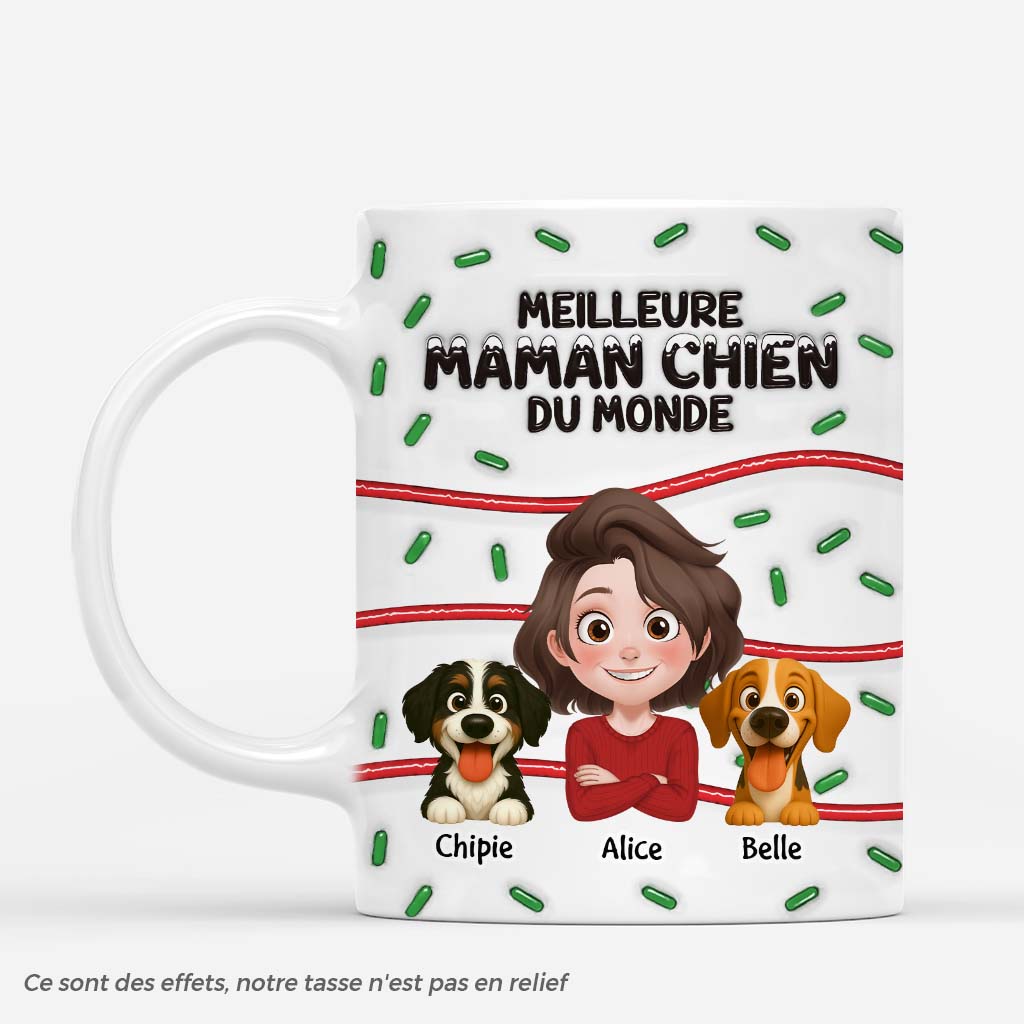 6411MFR1 effet dimpression 3d mug personnalise meilleure maman chien 6411m6mad