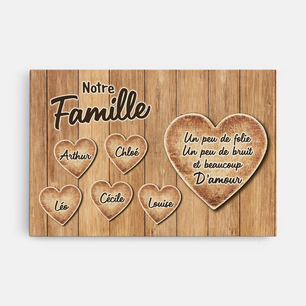 6413CFR1 toile personnalisee notre famille avec coeur 6413c6tai_b5872598 ae63 4faa 8d99 207082c2b33c
