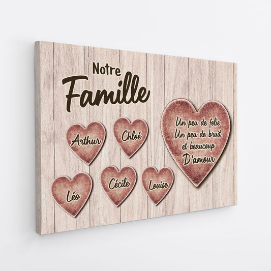 6413CFR2 toile personnalisee notre famille avec coeur 6413c6tai_b64fb5e2 8e74 499c a4ed 6caed124bb7e