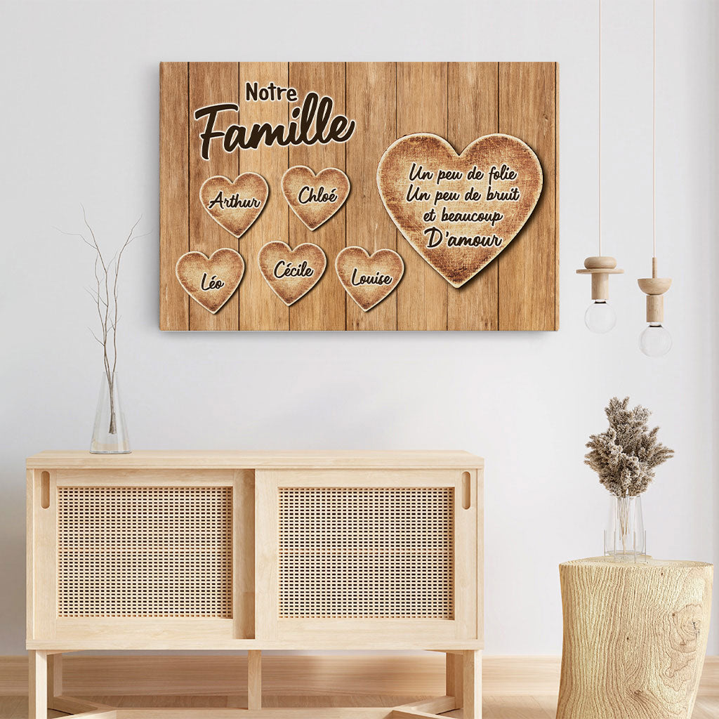 6413CFR3 toile personnalisee notre famille avec coeur 6413c6tai_9c1ce6de 48b8 49ae 9bf7 f397fb9e2b5d