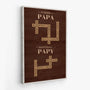 6416CFR1 toile personnalisee avec mots croises d_abord papa maintenant papy 6416c6vnb_2