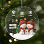 6421OFR1 effet dimpression 3d ornement acrylique personnalise famille grands parentsparents bonhomme de neige 6421o6vni