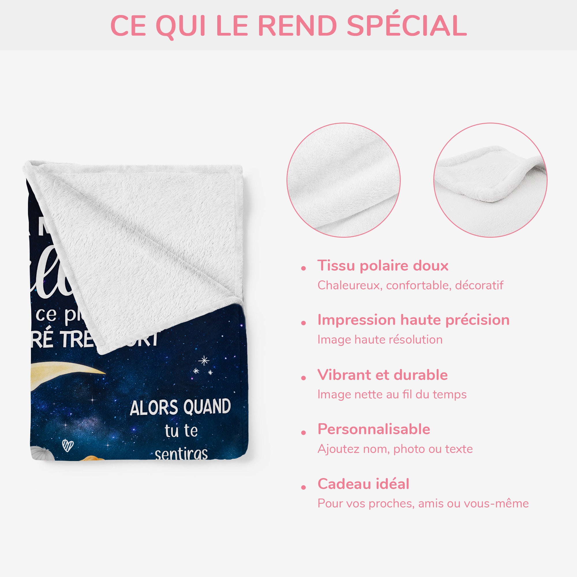 6424BFR4 plaid personnalise a ma fille a mon fils 6424b6vma