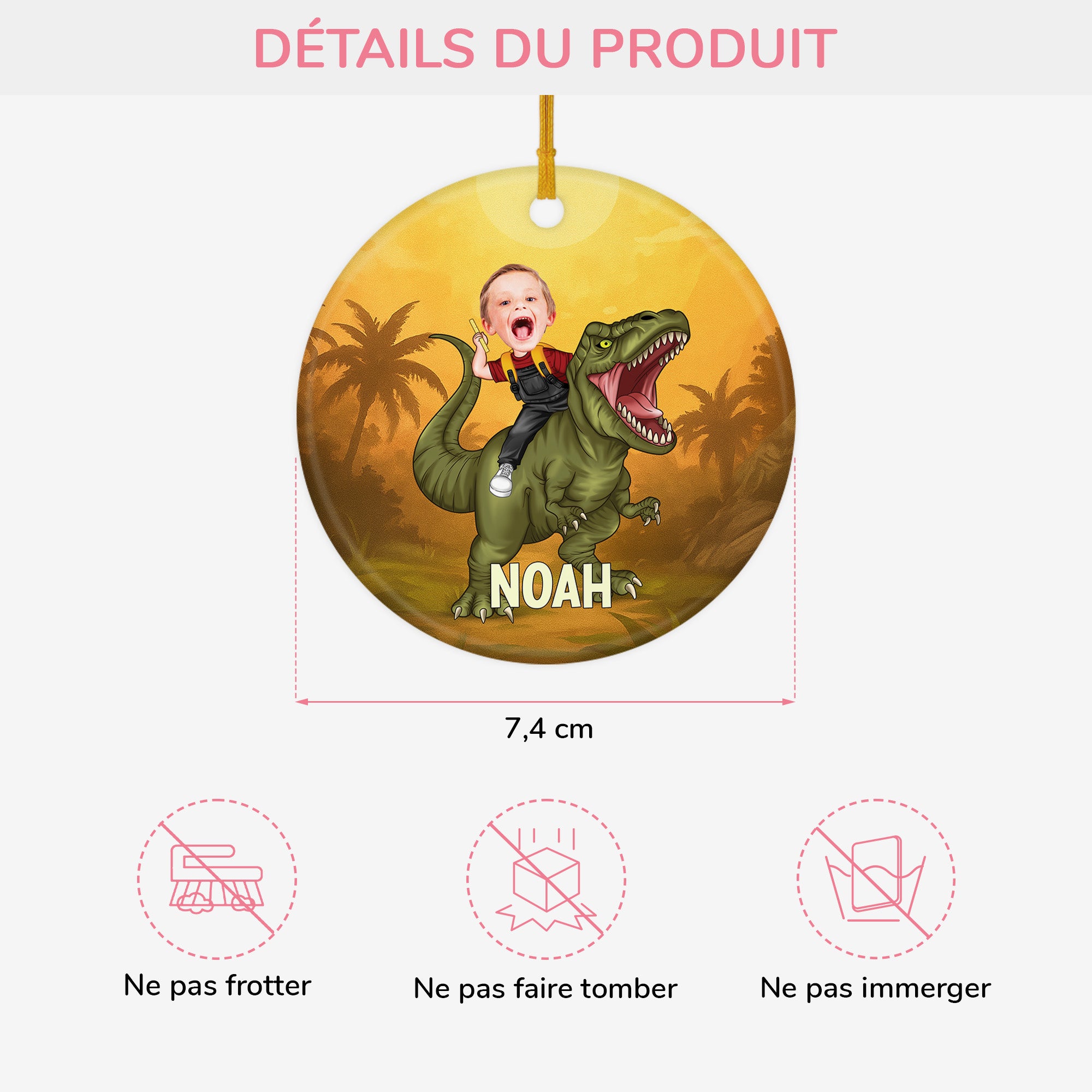 6425OFR3 ornement ceramique personnalise pour fillefils enfant sur un dinosaure 6425o6znk_7de8bdcf e83c 4850 9db7 ce6df2a1582e