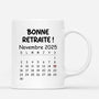 6428MFR3 mug personnalise avec calendrier bonne retraite 6428m3tna