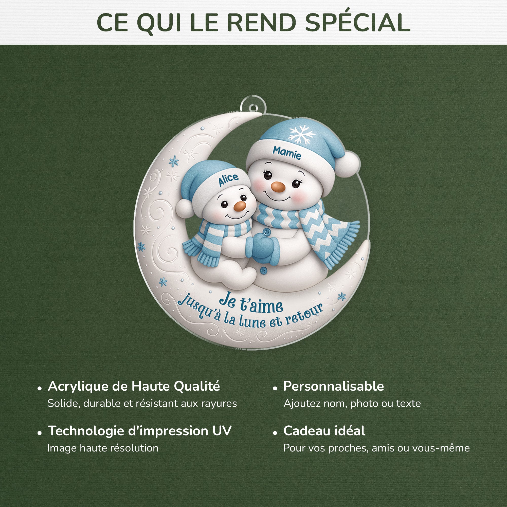 6434OFR1 effet dimpression 3d ornement noel acrylique personnalise jaime maman mamie bonhomme de neige 6434o8lna_4