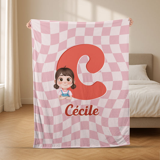 6435BFR2 plaid enfant personnalise avec prenom_ joli animal 6435bkhmk