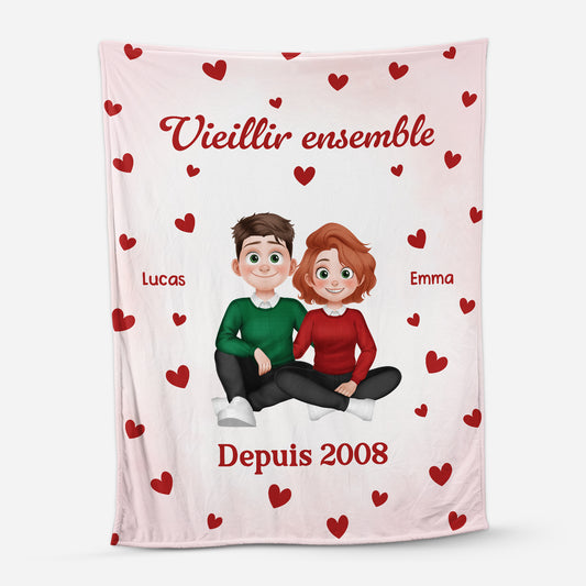 6444BFR1 plaid personnalise couple vieillir ensemble 6444bklzg