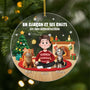 6454OFR1 ornement noel acrylique personnalise moi et mon chat 6454okm5c