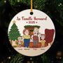 6460OFR1 ornement ceramique personnalise famille noel avec notre chien et chat 6460o3kti