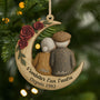 6466OFR1 ornement noel en bois a 1 couche personnalise couple sembeter lun lautre 6466o6v5g