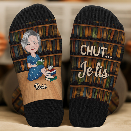 6471JFR2 chaussettes personnalisees pour une fan de lecture_ aimer les livres 6471j8tma