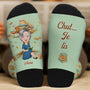 6485JFR2 chaussettes personnalisees pour fan de lecture chut je lis mes livres 6485j8vta