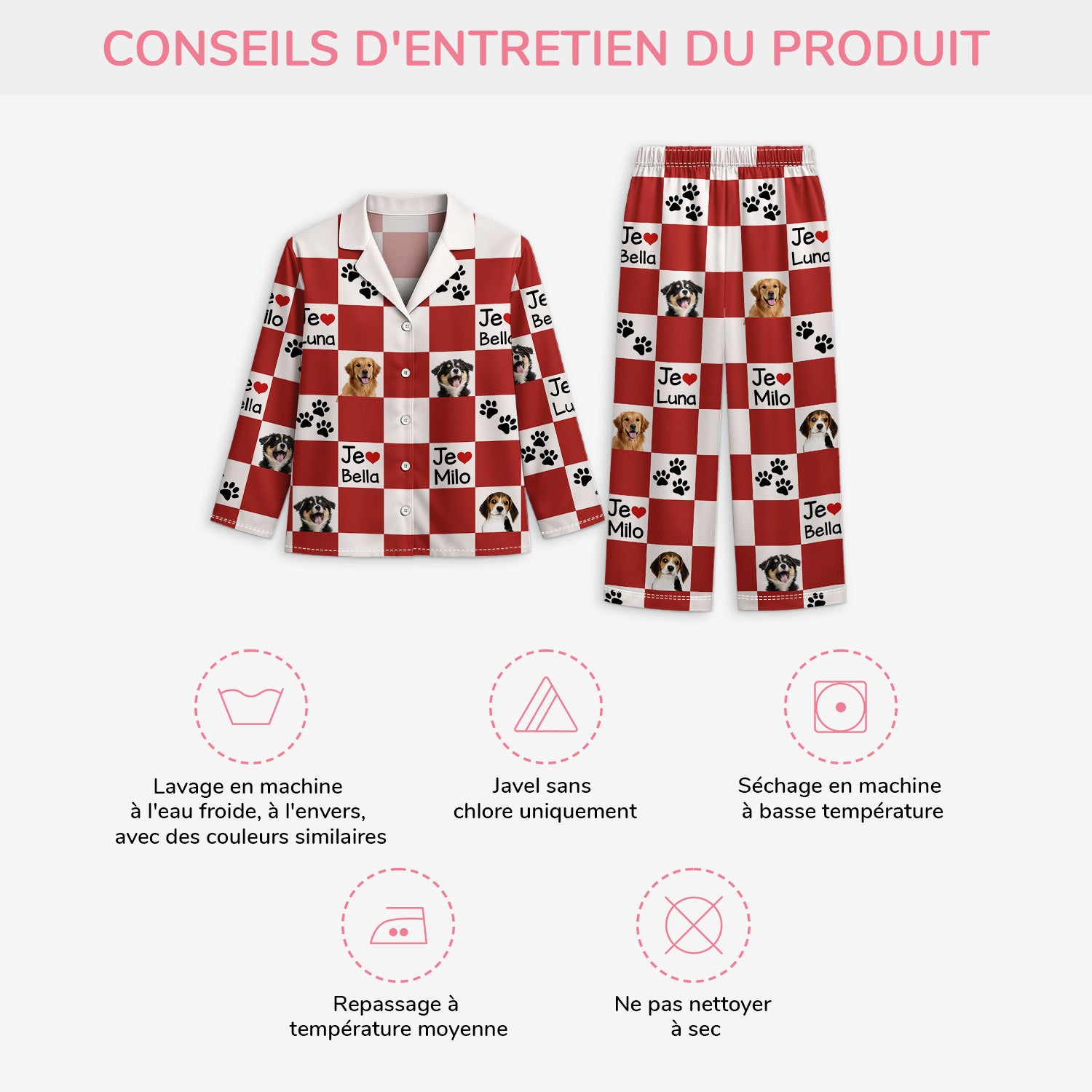 6503VFR4 pyjama personnalise photo jaime mon chien 6503vkxzc