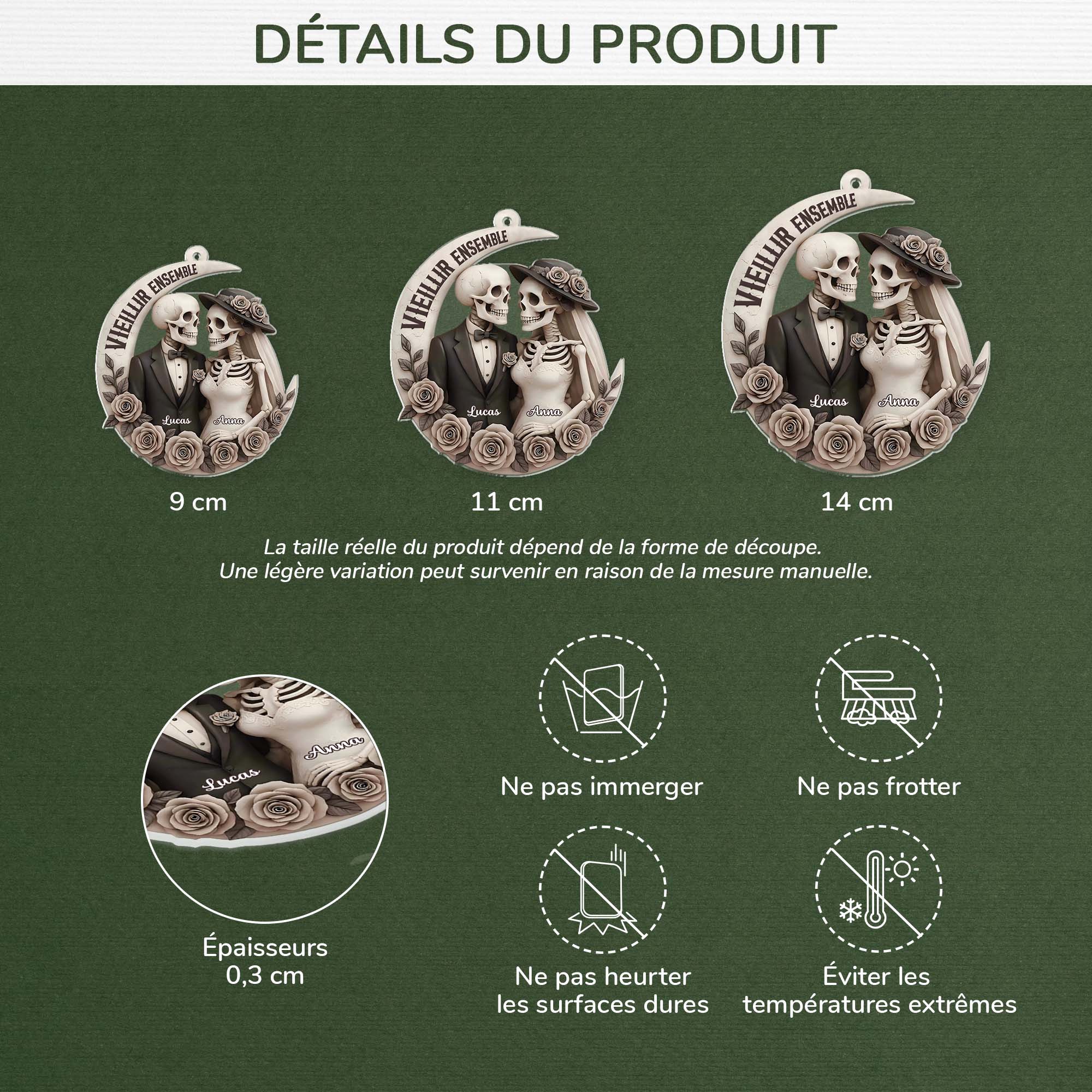 6505OFR1 effet dimpression 3d ornement noel acrylique personnalise vieillir ensemble couple squelette 6505o3lwg_3