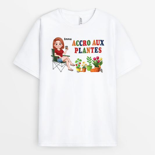 6507AFR1 t shirt personnalise jardin accro aux plantes 6507a8vca
