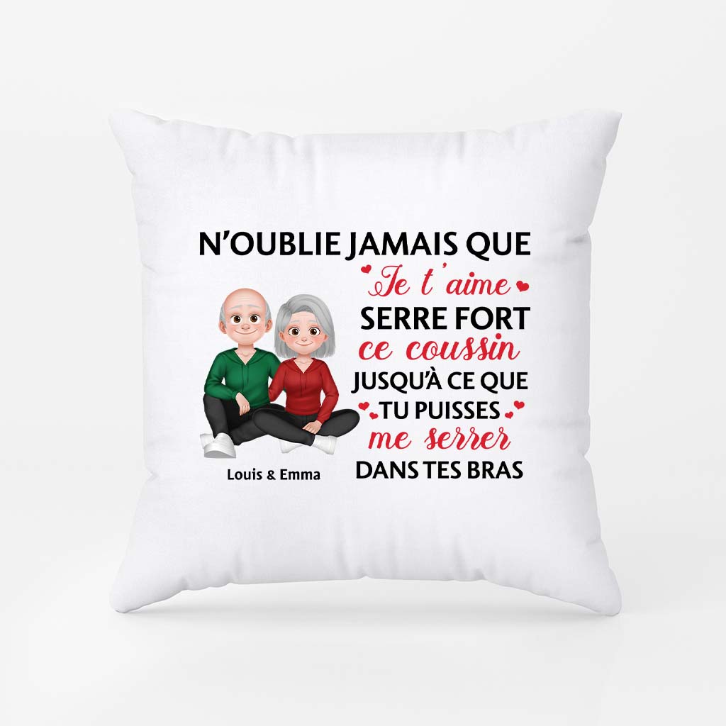 6511PFR2 coussin personnalise couple me serrer dans tes bras 6511p