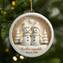 6515OFR1 effet dimpression 3d ornement acrylique personnalise couple vieillir ensemble de noel blanc 6515o8vmg