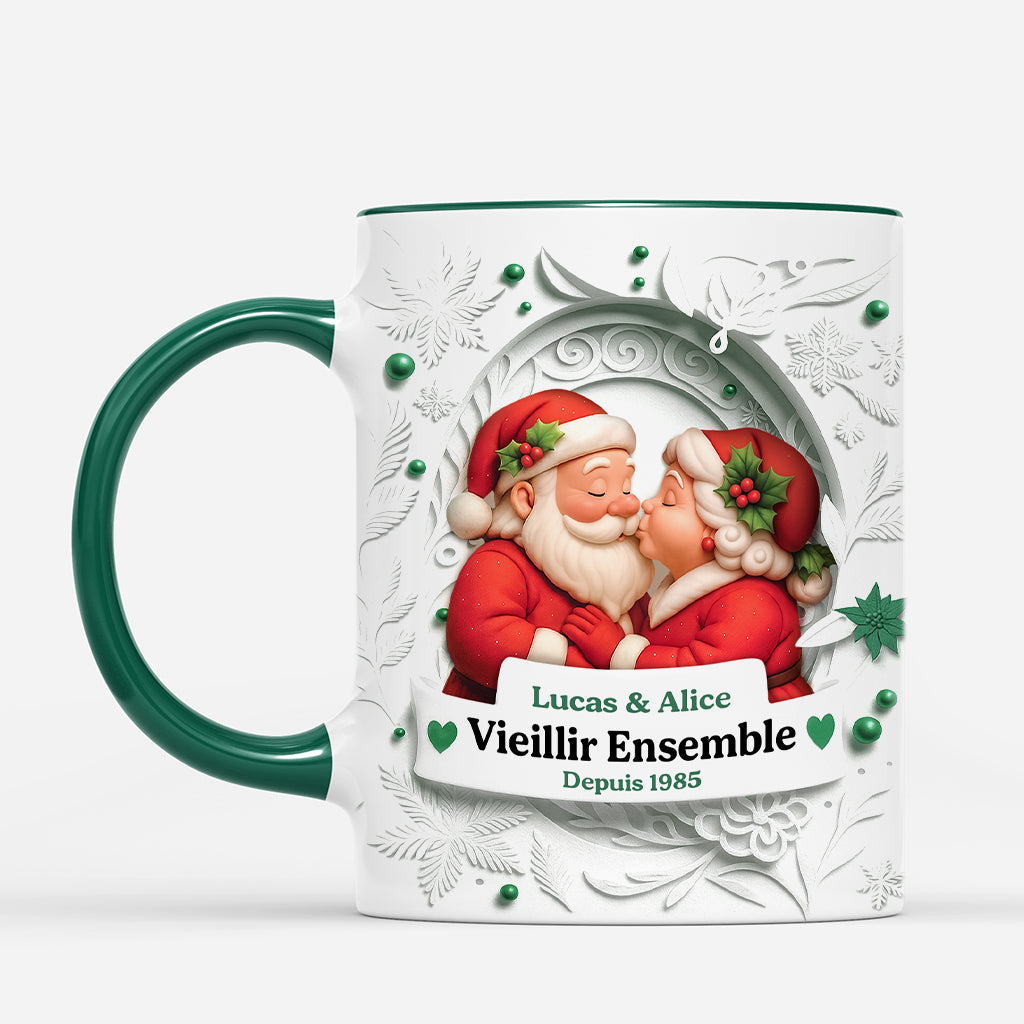 6517MFR2 effet dimpression 3d mug personnalise vieillir ensemble couple de pere noel 6517mkvng