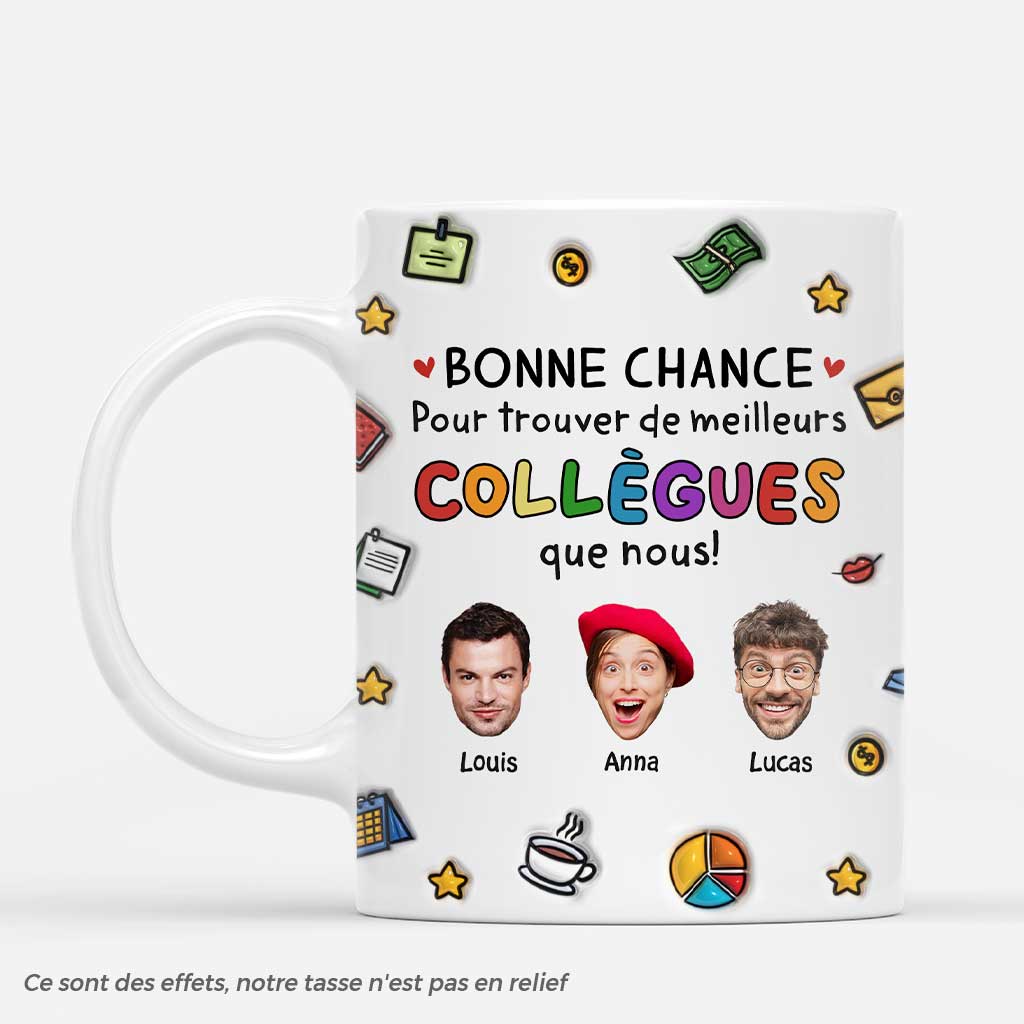 6518MFR1 effet dimpression 3d mug personnalise collegue_ avec photo bonne chance 6518m8lwo_2