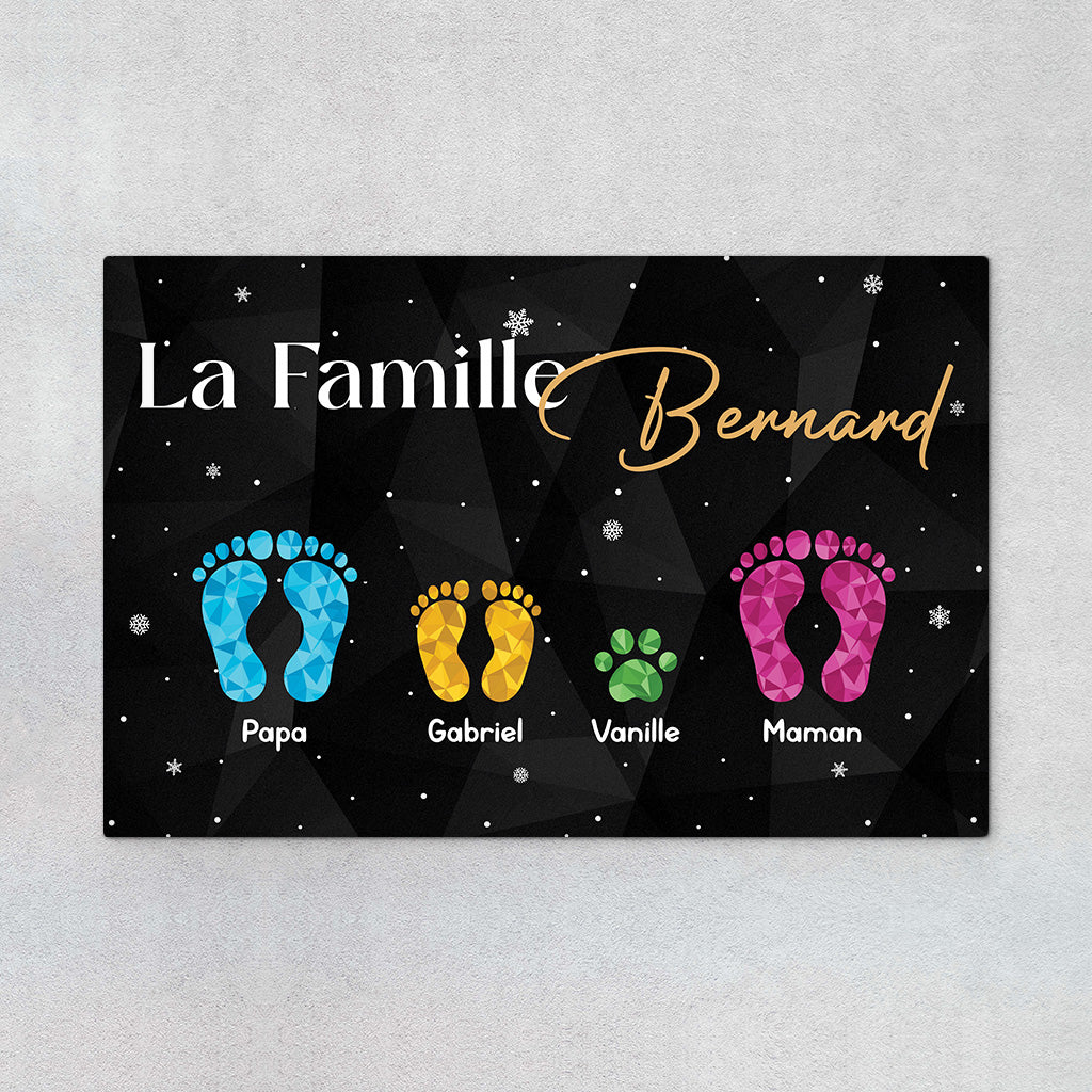 6521DFR1 paillasson famille personnalise nos empreintes de pied_ 6521d3kmi