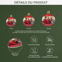 6522OFR3 effet dimpression 3d ornement acrylique personnalise famille avec photo boule de noel rouge_ 6522o3qci
