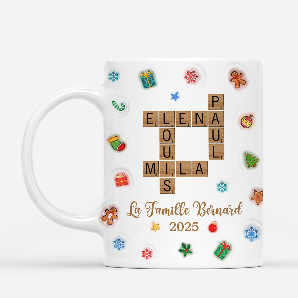 6524MFR1 mug de noel personnalise notre famille avec mots croises 6524m8pmi
