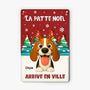 6527EFR1 effet dimpression 3d plaque en metal personnalisee la patte noel avec chien 6527e3ktc