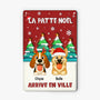 6527EFR2 effet dimpression 3d plaque en metal personnalisee la patte noel avec chien 6527e3ktc