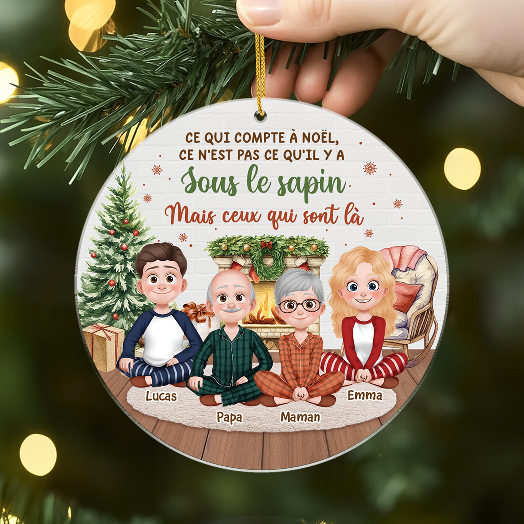 6548OFR2 ornement noel acrylique personnalise famille ce qui compte a noel 6548o6yzi