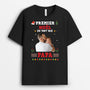 6552AFR1 t shirt personnalise pour papamaman premier noel en tant que papa 6552a6taa