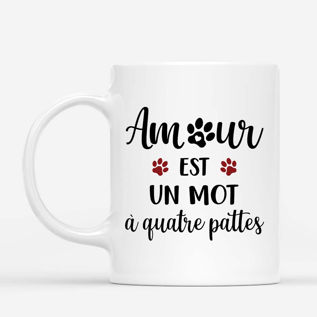 6555MFR2 mug personnalise chat amour est un mot a quatre pattes 6555m6ttd