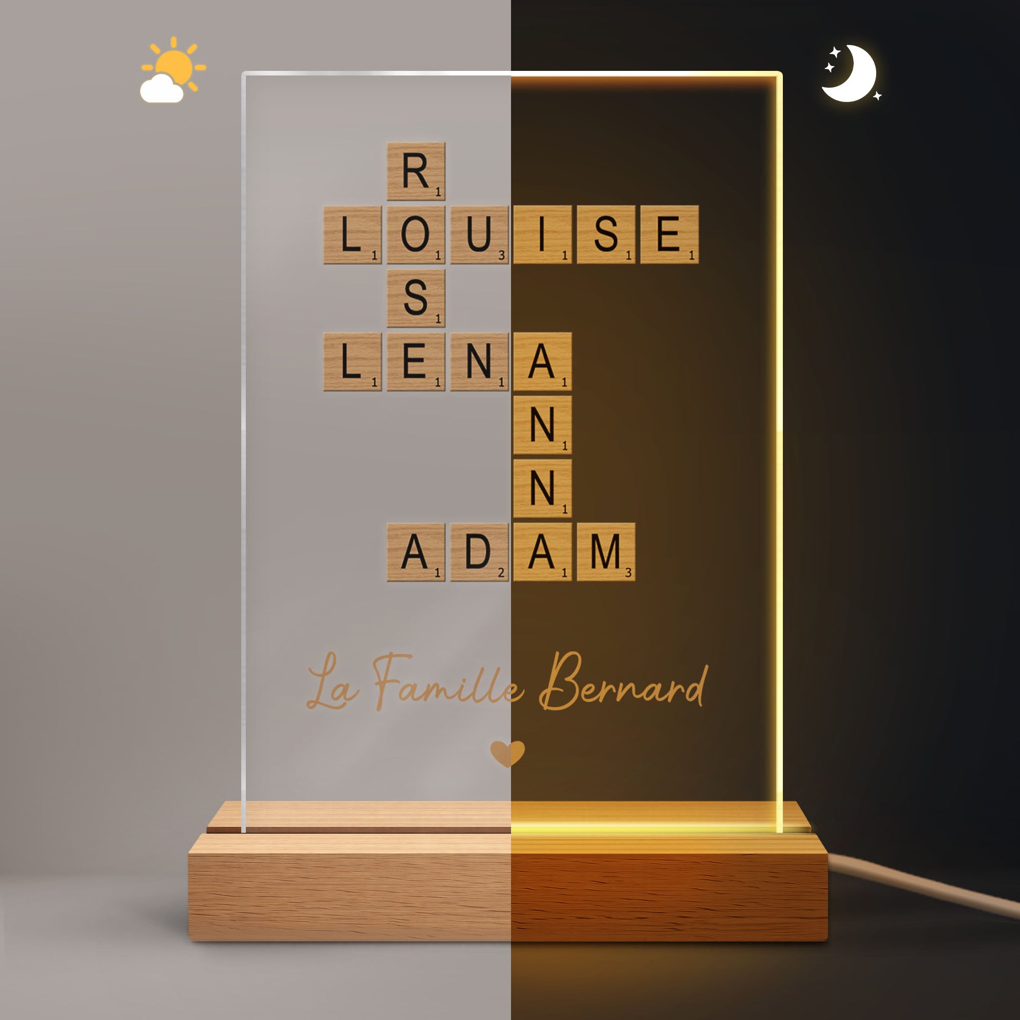 6560LFR1 veilleuse mot croise famille personnalise notre famille 6560lcvai_2