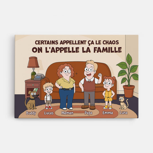 6562CFR1 toile personnalise drole on appelle la famille 6562c6kzi