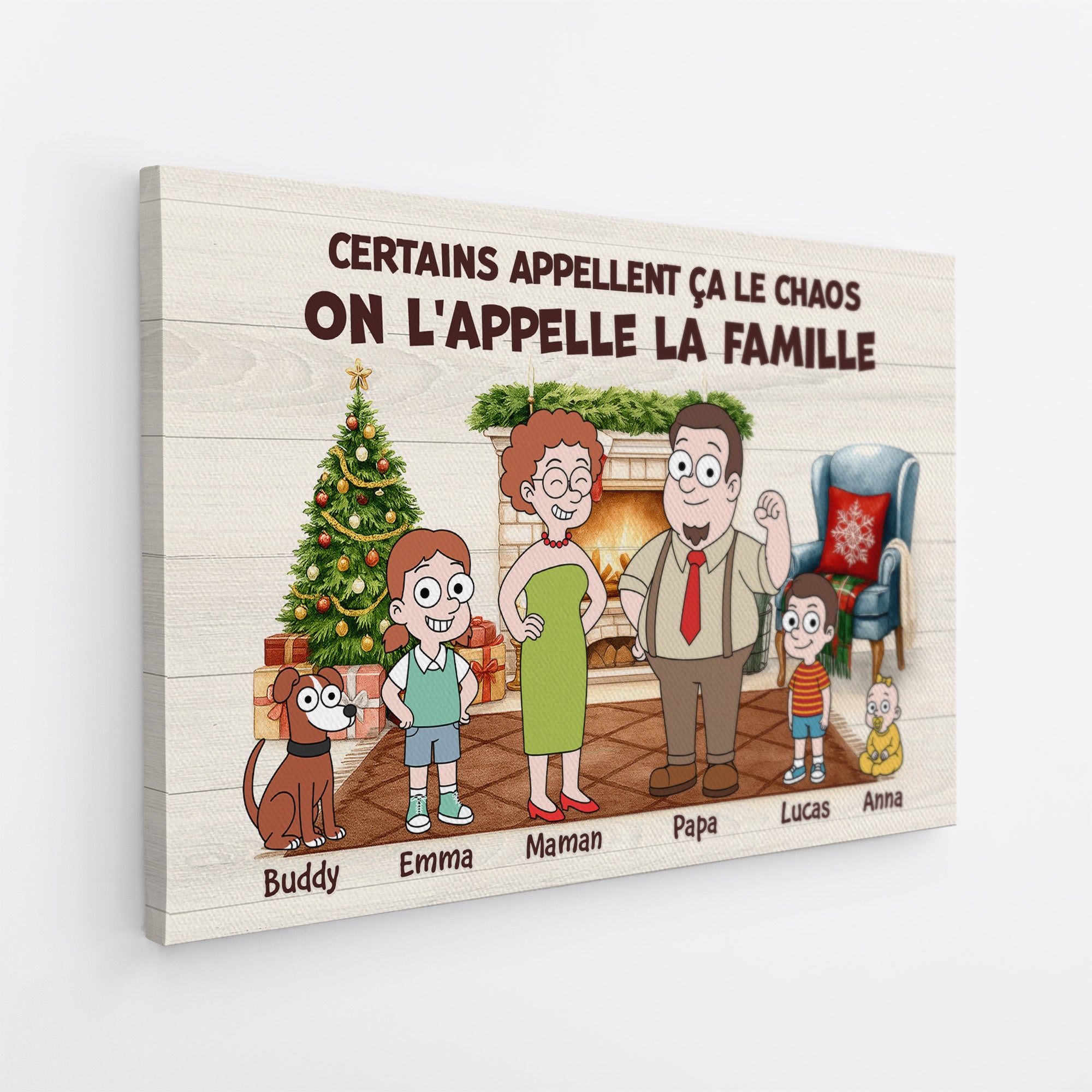 6562CFR2 toile personnalise drole on appelle la famille 6562c6kzi