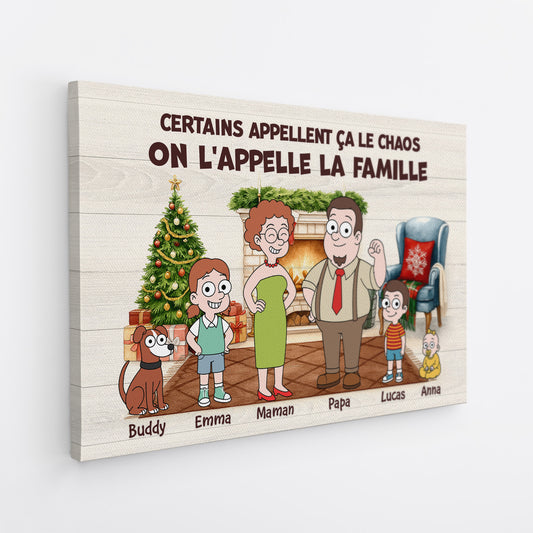 6562CFR2 toile personnalise drole on appelle la famille 6562c6kzi