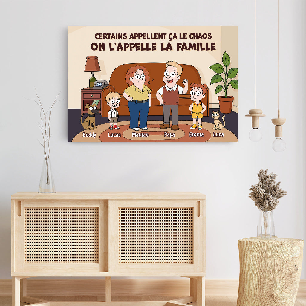 6562CFR3 toile personnalise drole on appelle la famille 6562c6kzi