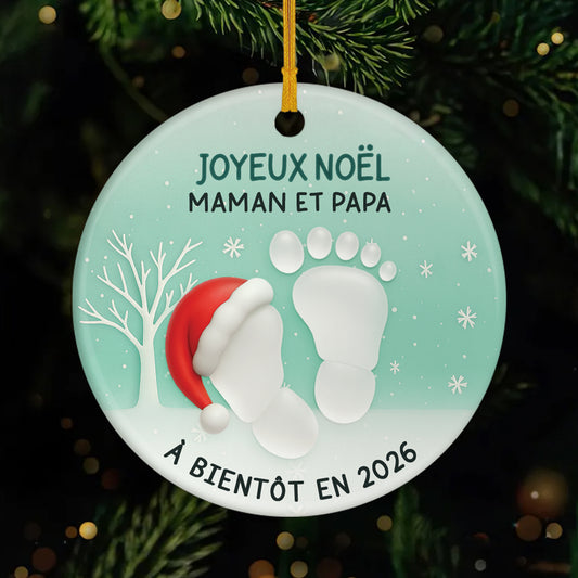 6569OFR1 ornement ceramique personnalise pour futur papa et future maman joyeux noel 6569oktza
