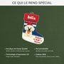 6573OFR4 ornement acrylique personnalise chaussette de noel chien joyeux ouafel 6573otqac