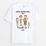 6575AFR1 t shirt personnalise premier noel en famille de quatre 6575a3kci