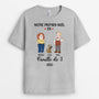 6575AFR2 t shirt personnalise premier noel en famille de quatre 6575a3kci